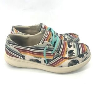 Ariat® Women Size 11B Hilo Moc Toe Buffalo Print Casual Shoes 10040306 Southwest